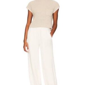 Free People freya set in bone Cream Wide-Leg Jumpsuit